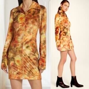 NANUSHKA Romee Velvet Mini Shirtdress - Size XL - NWT